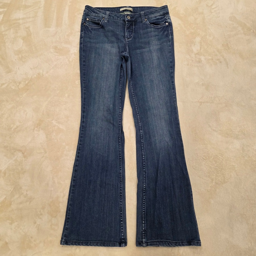 Refuge Women's Jeans Size 9L Bootcut Dark Wash Blue Denim Stretch Low Rise 9